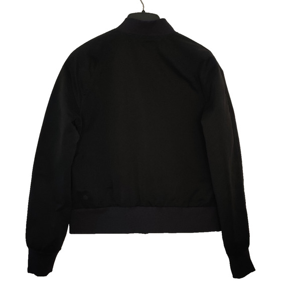 Lululemon Reversible Non Stop Cotton Bomber Jacket Womens Size 8 Black W4BSQS - Picture 14 of 16